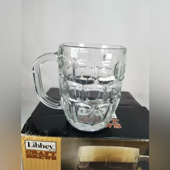 NEW Libbey Craft Brews Set of 4 Stout Mugs Dimpled
Design Glass With Handle - Picture 4 of 5